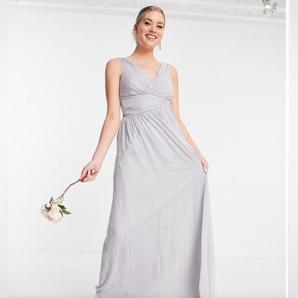 Little Mistress Gray Maxi Dress - Picture 4 of 5